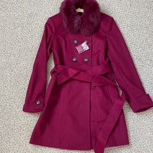 New fur collar jacket wool